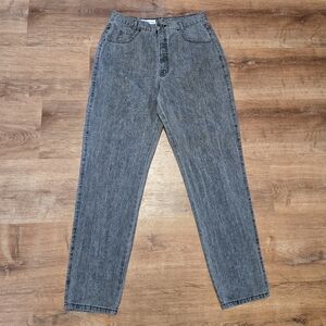 🇺🇸 Vintage 80s 90s Calvin Klein Gray Straight-Leg Jeans Gray Wash High Rise 14